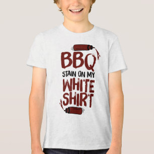 T-shirt En Tri-matière Tige Barbecue Sur Mon Blanc _1