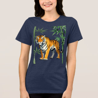 T-shirt En Tri-matière Tigre de dessin animé Cadeau Amateur de tigre Oran
