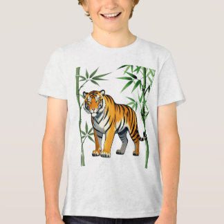 T-shirt En Tri-matière Tigre de dessin animé Cadeau Amateur de tigre Oran