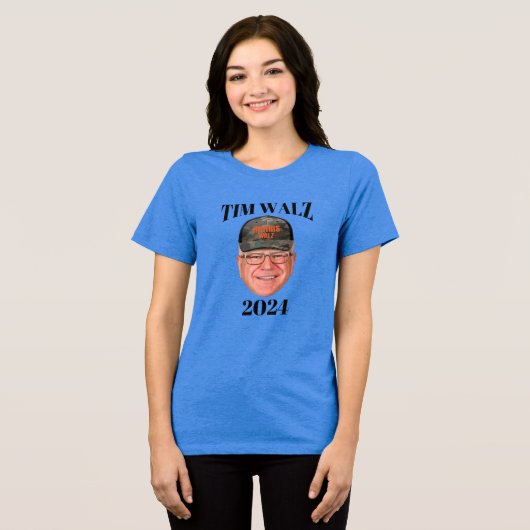 T-shirt En Tri-matière Tim Walz Casquette Camo (Recto plein)