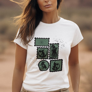 T-shirt En Tri-matière Timbres avec symboles d'Halloween