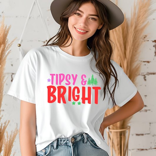 T-shirt En Tri-matière Tipsy & Bright Fun Modern Christmas