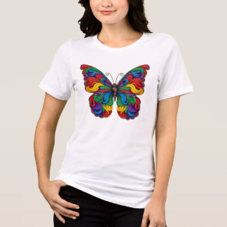 T-shirt En Tri-matière Title Colorful Quilling Butterfly T-Shirt