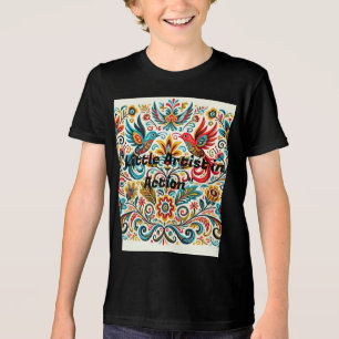 T-shirt En Tri-matière Titre : Art populaire vibreant Modèle floral T-shi