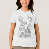 T-shirt En Tri-matière Toad avec fleurs d'imaginaire à la couleur (Recto)