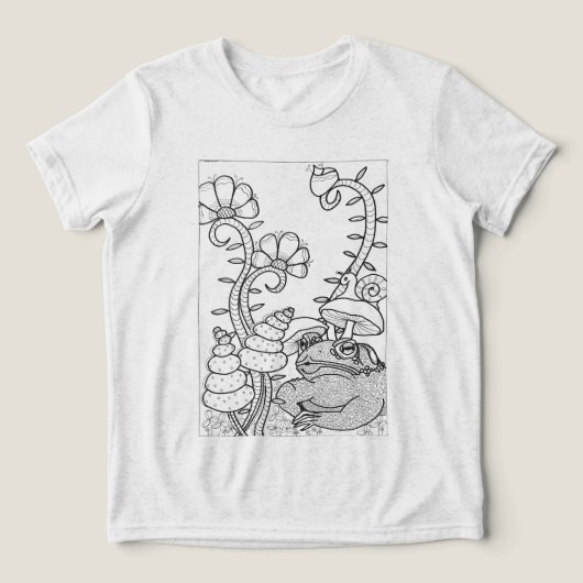T-shirt En Tri-matière Toad avec fleurs d'imaginaire à la couleur (Design Recto)