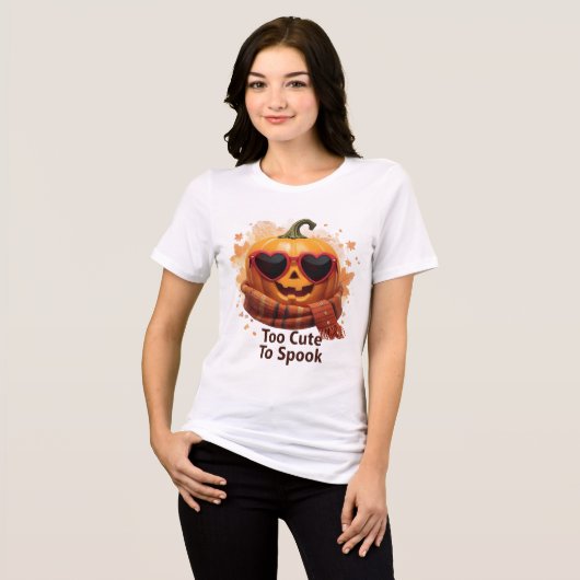 T-shirt En Tri-matière Too Cute To Spook – Cozy Pumpkin Tee (Recto plein)