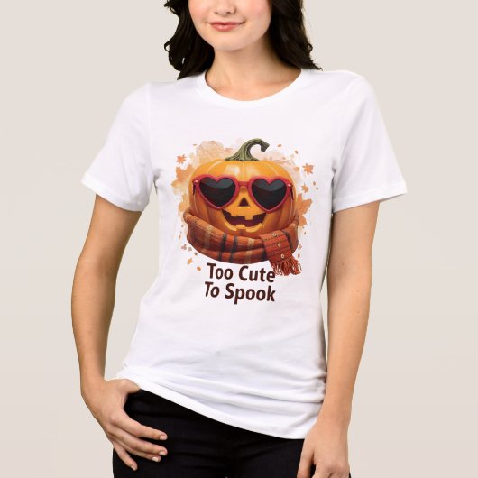 T-shirt En Tri-matière Too Cute To Spook – Cozy Pumpkin Tee (Recto)