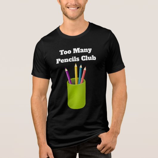 T-shirt En Tri-matière Too Many Pencils Club Tri-Blend Shirt  (Recto)