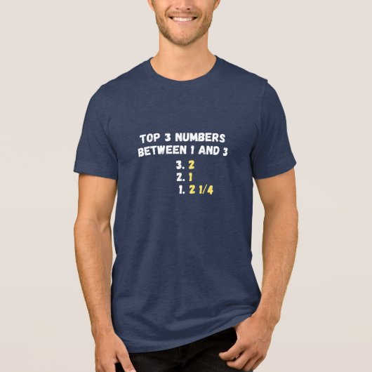 T-shirt En Tri-matière Top 3 Numbers Between 1-3 (Recto)