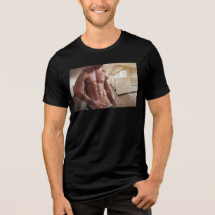 T-shirt En Tri-matière Torse d'homme musclé torse nu sixpack de SlipperyJ