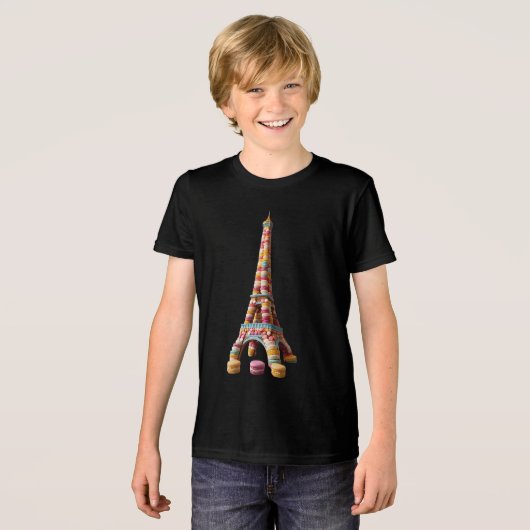 T-shirt En Tri-matière Tour Eiffel de Macaron (Recto plein)