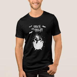 T-shirt En Tri-matière tour ou friandise chaudron de sorcière halloween