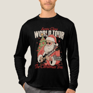 T-shirt En Tri-matière Tournée mondiale de Santa Claus Musique de Noël Co