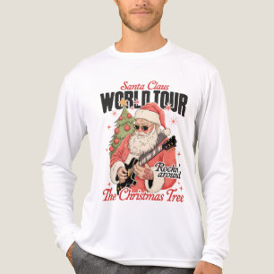 T-shirt En Tri-matière Tournée mondiale de Santa Claus Musique de Noël Co