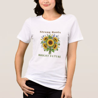 T-shirt En Tri-matière Tournesols en fleurs Art botanique floral Cadeau
