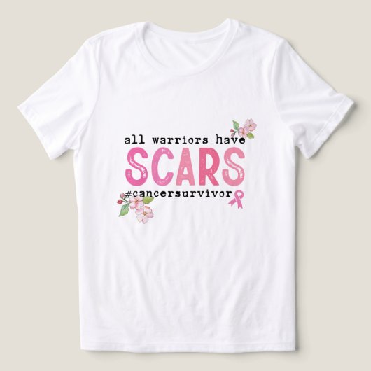 T-shirt En Tri-matière Tous les guerriers ont des cicatrices #cancersurvi (Design Recto)