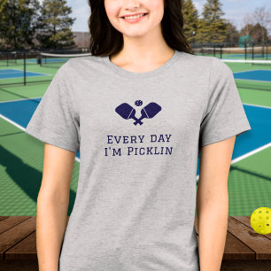 T-shirt En Tri-matière Tous les jours je fais du pickleball, drôle Pickle