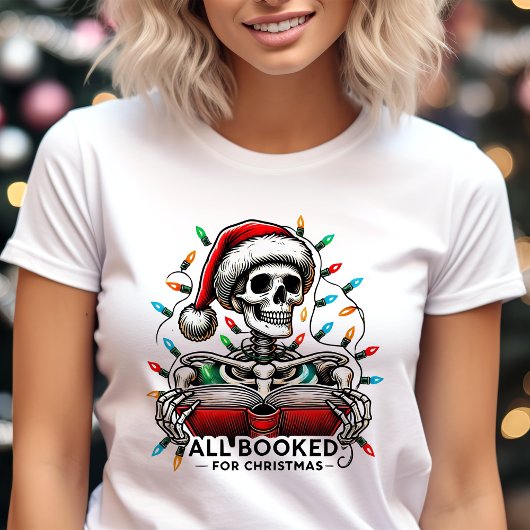 T-shirt En Tri-matière Toutes Réservées pour Noël Skeleton Holiday Vibes