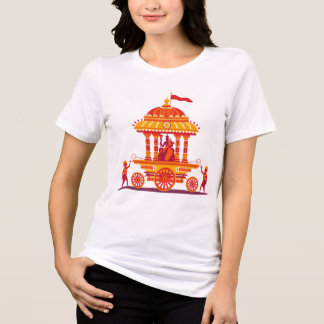 T-shirt En Tri-matière Traditional Hindu Rath Yatra Chariot Illustration