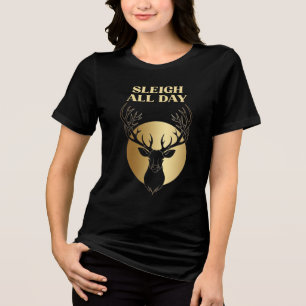 T-shirt En Tri-matière Traîneau de Fêtes de fin d'année toute la journée