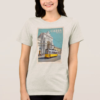 T-shirt En Tri-matière Tramway Jaune, Arc De Rue Augusta. Lisbonne, Portu
