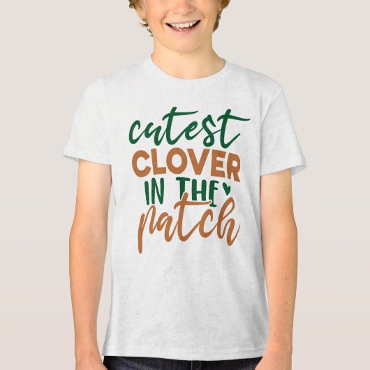T-shirt En Tri-matière Trèfle le plus mignon du patch St Patrick's-60863 (Recto)