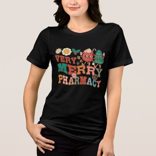 T-shirt En Tri-matière Très joli Noël en pharmacie (Recto)