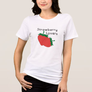 T-shirt En Tri-matière Tri-Blend Strawberry Lovers Shirt - tendance et co