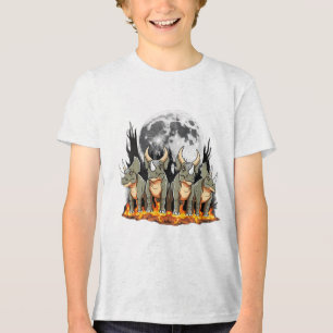 T-shirt En Tri-matière Triceratops dinosaure épique – Clair de lune enfla