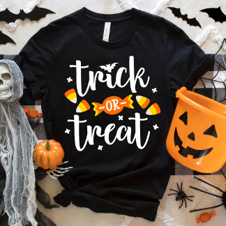 T-shirt En Tri-matière Trick or Treat Halloween Typographie Manuscrite