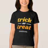 T-shirt En Tri-matière Trick ou traitement Halloween monogramme (Recto)