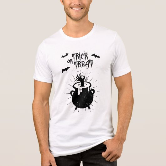 T-shirt En Tri-matière tricoter ou traiter le chaudron de sorcière (Recto)