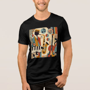 T-shirt En Tri-matière Trio minimaliste moderne de l'ère du jazz du milie