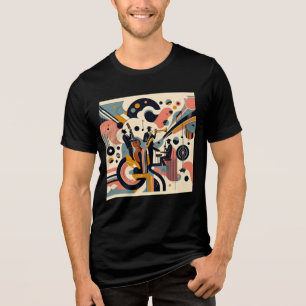 T-shirt En Tri-matière Trio Psychedelique de l'Ère du Jazz du Milieu du S