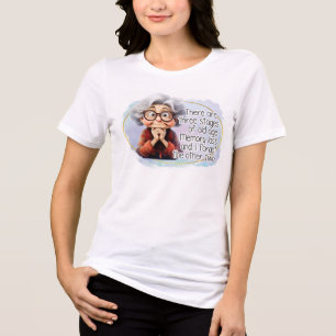 T-shirt En Tri-matière Trois étapes vers la vieillesse avec une vieille d