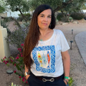 T-shirt En Tri-matière Trois Sardines + Carrelage Bleu