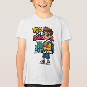 T-shirt En Tri-matière Trop Cool pour l'école Cartoon Boy avec des livres