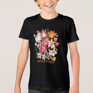 T-shirt En Tri-matière Trop sauvage pour flétrir - Floral vintage - Aquar