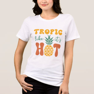 T-shirt En Tri-matière Tropic aime chaud (Personnalisable)