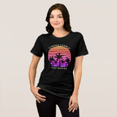 T-shirt En Tri-matière Tropical Beach Trip Custom Palm Tree femmes (Recto plein)