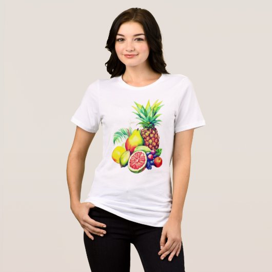 T-shirt En Tri-matière Tropical Fruit Collage (Recto plein)
