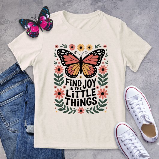 T-shirt En Tri-matière Trouvez la joie dans les petites choses Monarque p