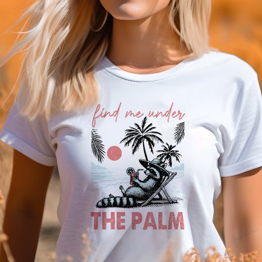 T-shirt En Tri-matière Trouvez-moi sous le raton laveur Palm