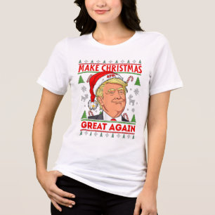 T-shirt En Tri-matière Trump Merry Christmas Shirt, Donald Trump Women
