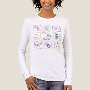 T-shirt En Tri-matière Tuiles Inspirées de Mahjong & Collage de Porte-Bon