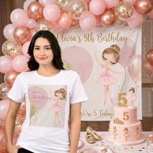T-shirt En Tri-matière Tutu rose ballerine Fille danseuse de ballet Anniv