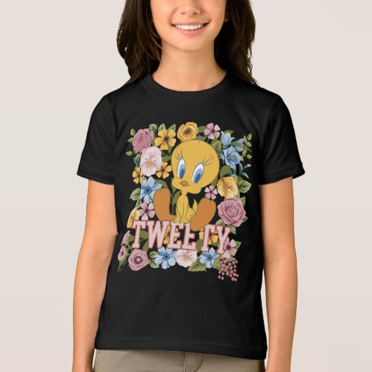 T-shirt En Tri-matière TWEETY™ Floral Embroidery Graphic (Recto)