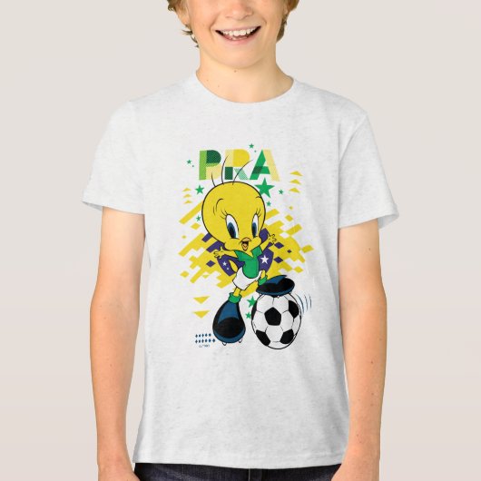 T-shirt En Tri-matière TWEETY™ Team Brazil Soccer Graphic (Recto)