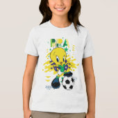 T-shirt En Tri-matière TWEETY™ Team Brazil Soccer Graphic (Recto)